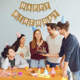 Happy Birthday Banner - No Diy Brown Burlap Happy Birthday Banner Sign Happy Birthdays Party Decoration Happy Birthdays Banners Bunting For Women Men Girl Boy Celebration Party Backdrops