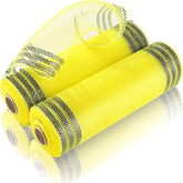 2 Rolls Deco Mesh Wreath Supplies Mesh For Wreath Poly Mesh Ribbon Met