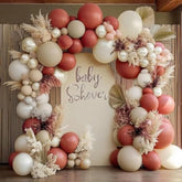 Dusty Pink Balloon Arch Kit Double Stuffed Blush Nude White Sand Balloons for Baby Shower Party