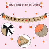Burlap Happy Fall Banner Pumpkin Flag Rustic Autumn Harvest Home Party Decor
