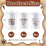 48 Pcs Western Cowboy Plastic Cups Disposable Wild West Rodeo Plastic Drinking Cups For Wild West Cowgirl Wedding Birthday Themed Party Favors Decorations Supplies(8Oz)