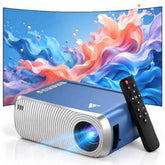 Mini Projector With Wifi And Bluetooth, Portable Movie Projector For Iphone, 1080P Supports With 3W Speaker, For Outdoor Home Theater, Compatible With Ios/Android/Pc/Tv Stick/Hdmi