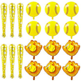 18 Pcs Softball Foil Balloons Softball Party Decorations 18 Inch Ball 20 Inch Glove 30 Inch Bat Balloons Sports Theme Softball Party Favors Softball Birthday Party Supplies For Gifts Props