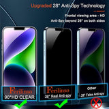 For Iphone 14 Plus Iphone 13 Pro Max Privacy Screen Protector 2 Pack 9H Anti Spy Tempered Glass With 2 Pack Camera Lens Protector Case Friendly Bubble Free Accessories