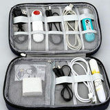Electronics Organizer Case, Cable Storage Pouch For Travel, For Phones, Power Banks, Sd Cards, And Chargers (Black)