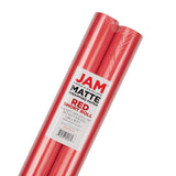 Gift Wrap - Matte Wrapping Paper - 52.6 Sq Ft Total (17 In X 18 Ft) - Matte Red - 2 Rolls/Pack