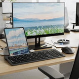 Wireless Keyboard And Mouse, Ergonomic Keyboard Mouse With Phone Holder, 2.4Ghz Cordless Keyboard Mouse For Mac, Windows, Pc, Laptop ?Black?