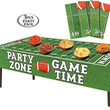 Football Tablecloth Set 3pcs – Game Day & Tailgate Plastic Covers