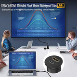 Usb C&Hdmi Threaded Flush Mount Waterproof Cable Adapter Usb C 2.0+Hdmi 1.4 Ma