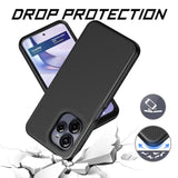 For Blu View Speed Ultra 5G Case With Screen Protector,Slim Lightweight Dual Layer Heavy Duty Protection Rugged Military Grade Shockproof Protective Phone Case For Blu Speed Ultra B1660V Black