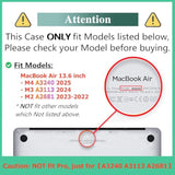 For Macbook Air 13 Inch Case 2025 2024-2022 M4 M3 M2 A3240 A3113 A2681, Heavy Duty Rugged Tpu Bumper Hard Case With Foldable Kickstand & Keyboard Cover For Macbook Air 13.6 Inch Case, Purple