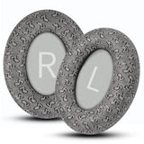 Headphones Replacement Ear Pads, Cushions For Bose Noise Cancelling Headphones 700?Nc700? Noise Cancelling Over-Ear Improved Durability, Breathable Cotton Fabric With Musical Notes Print, Grey