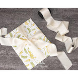 Ivory Silk Satin Ribbon 1.5 Inch X 30 Yard Handmade Frayed Chiffon Cream Ribbon For Gift Wrapping Wedding Invitations Bridal Bouquets Home Decor