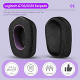 Replacement Earpads G733 G 335, Ear Pads Cushions With High-Density Noise Isolation Foam, Elevate Comfort, Thickness & Sound Isolation (Mesh)