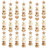 Brown Bear Birthday Party Decorations 8Pcs Teddy Bear Garland Banner Bear Baby Shower Supplies Bearly Wait Gender Reveal Hanging Cutout Garlands For Birthday Wedding Party Decor