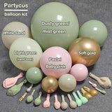 Pastel Balloon Garland Kit: Green, Pink, Gold Party Arch