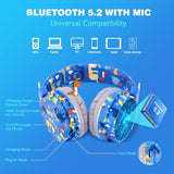 Dinosaur Headphones For Boys Kids For School, Kids Bluetooth Headphones With M