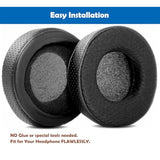Breathable Replacement Earpads Cushion Compatible With Beyerdynamic Dtx 350 Dtx 350M Headphones Ear Pads With Mesh Fabric/Punched Protein Leather And Memory Foam