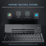Foldable Bluetooth Keyboard Portable Folding Wireless Keyboard With Portable Pocket Size, Aluminum Alloy Housing For Iphone,Ipad, Tablet,Laptops And Smartphones (Black)