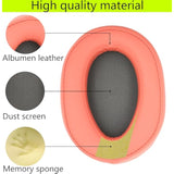 Replacement Ear Pads Compatible With Sony Mdr-100Abn-H800 H900N Headphones Made Of Soft Protein Leather And Memory Foam, Replacement Ear Pads For Repair Accessories(Twilight Red)