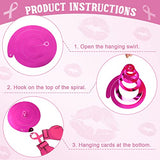 Breast Cancer Awareness Decorations, Pink Ribbon Hanging Swirls