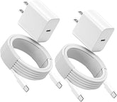 2 Pack 20W USB C Fast Charger with 10FT USB C Cable for iPhone 17 16 15 Pro Max Wall Charger