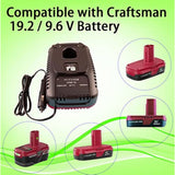 Compaitble With Craftsman 9.2V-19.2V Vehicle Charger,Car Battery Charger For Craftsman Tools 19.2-Volt C3 Xcp Lithium-Ion & Ni-Cad Diehard