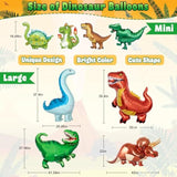Dinosaur Birthday Party Decorations Supplies Happy Birthday Banner Crepe Paper Green Orange Blue Gold Dino Foil Balloons Garland Arch Kit For Jungle Safari Dinosaur Themed Baby Shower Party Boys Kids