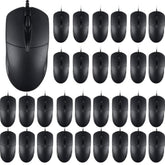 60 Pcs Black Wired Usb Computer Mouse Bulk - 1000 Dpi 3 Button Corded With Home Office Noiseless Simple For Laptop Desktop Pc (Yx-Mouse60)