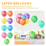 50Pcs 12Inch Happy Birthday Balloons For Men&Women, Assorted Balloons For Party, Beautiful Flowers Printed Decoration (Birthday)