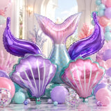 133PCS Mermaid Balloon Arch Kit for Mermaid Birthday Decorations