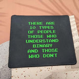 There Are 10 Types Of People Binary Mouse Pad - Funny Gift Computer Programmer Programming Coding Code It Tech Support Mouse Mat 9.5 Inch