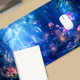 Mushroom Mouse Pad - Large Gaming Anime Desk Protector, Non-Slip Rubber Base, 35.4'X15.7'