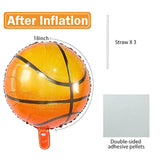 18" Basketball Foil Balloons 10pcs Sports Theme Birthday Party Decorations