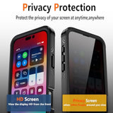 For Iphone 17 Pro Max Magnetic Case With Built-In Privacy Screen Protector,Compatible With Magsafe,360° Full Body Shockproof Anti-Spy Phone Cases Cover For Iphone 17 Promax,Blue