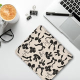 Coquette Black Bow Mouse Pad, Cute Preppy Girly Bow Ribbon Mouse Pads For Wireless Mouse Computers Laptop Desk Accessories, Preppy Girly Office Supplies, 9.5X7.9 Inch