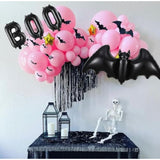 Pink Halloween Balloon Arch Kit: Bat & BOO Decor - 169 Pcs