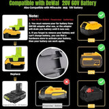 For Dewalt To For Ryobi Battery Adapter, Convert For Dewalt To Work For Ryobi 18V P107 P108 Battery Tools, With 5V 2.1A Max Usb Output Port(Adapter Only)