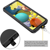 Heavy Duty Rugged Hard Cover Case for Samsung Galaxy A51 4G 6.5 inch, Black