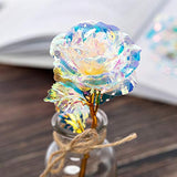 10 Pcs 24K Galaxy Rose Glass Flowers Colorful Gold Rose Artificial Flowers Best Gifts For Mother'S Day Thanksgiving Valentine'S Day Girl'S Birthday Party