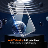 3-in-1 Case for Galaxy S25 5G with 2-Pack Screen Protectors - Clear & Slim
