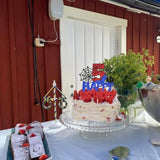 1 Pack Happy 5Th Birthday Cake Topper Glitter Spider Web Cake Pick Superhero Spider Party Cake Decorations For Children Kids Boys Happy 5Th Birthday Party Cake Decorations Supplies