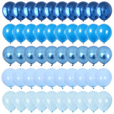 Blue Balloon Set: 60-Pack Metallic Pearl Macaron Latex Balloons
