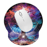 Ergonomic Memory Foam Wrist Support Mouse Pad Comfortable Padded Wrist Mousepads 9In X10In Pain Relief Desktop Mouse Mat (Life Tree Foam)