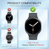 3 Pack For Samsung Galaxy Watch 8 40Mm Case, High Definition Clear Screen Protector, Full Around Electroplate Soft Tpu Bumper Around Protective Case Cover -Black+Gun Color+Silver