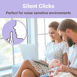 ELECOM Cute Face Mouse, 2.4GHz USB Wireless, Ambidextrous Design, Silent Click, Lightweight, Portable, Girly Purple Blue Computer Mice, Plug and Play, Girls and Kids, for PC, Laptop, Windows and Mac