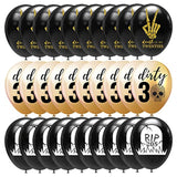 30Pcs Gold, Black 'Rip Twenties' 12 Inch Balloons, Unisex 30Th Birthday Party Decorations