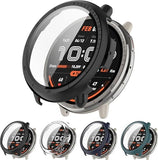 Active 2 Screen Protector Case Compatible with Amazfit Active 2 Smart Watch 44mm, Ultra-Thin Hard PC Protective Cover Slim for Tempered Glass for