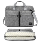 KINGSLONG 15.6 inch Laptop Shoulder Bag, Slim Shockproof Computer Sleeve Notebook Ultrabooks Carrying Case Handbag Cover Fit for Acer Asus Dell Lenovo HP Toshiba, Gray