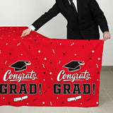 Graduation Party Table Cover Set 3pcs Red 54x108in Party Decor